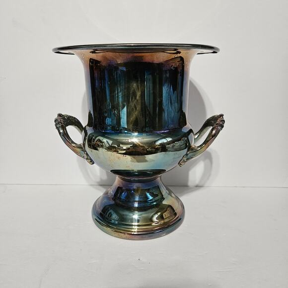 Vintage Newport Gorham SilverPlate Wine Champagne Chiller Bucket YB346 Patina - Picture 3 of 9